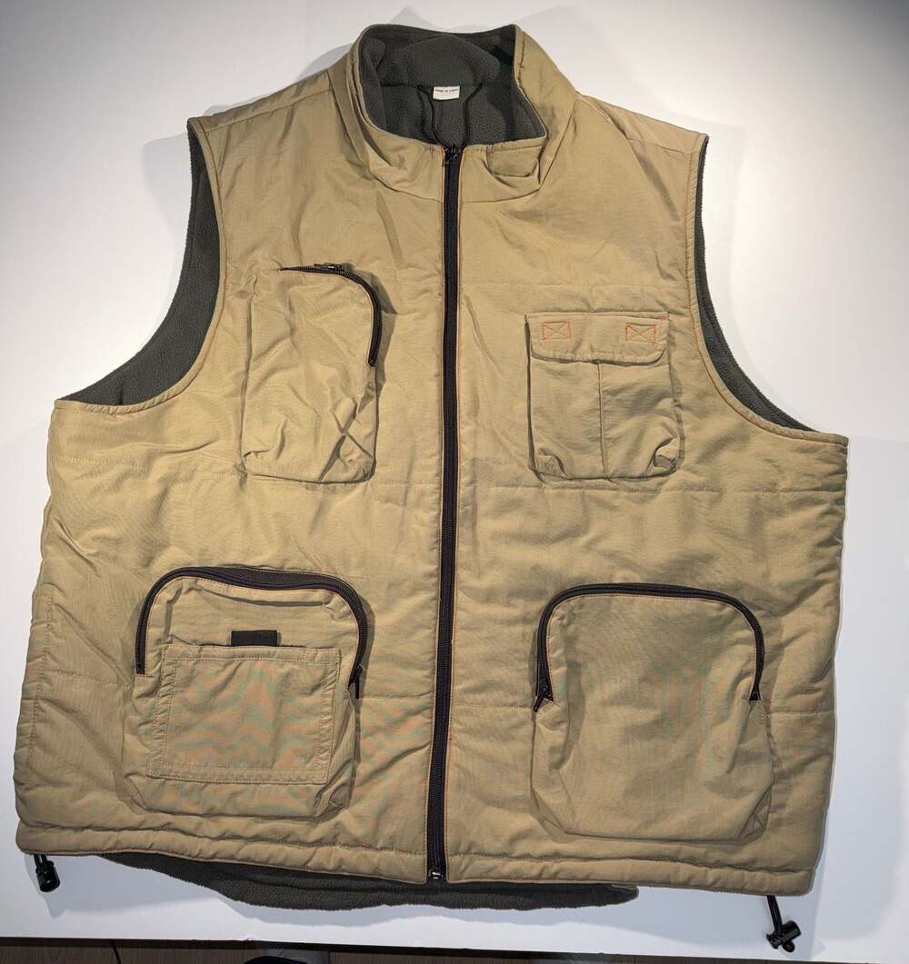 Canyon River Blues Tan Fleece Lined Multi Pocket Utility Vest